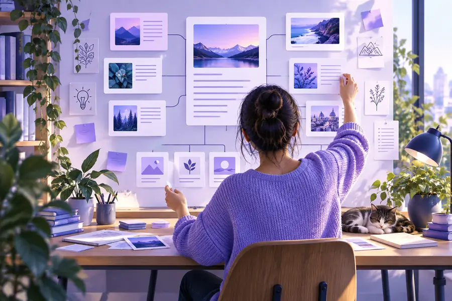 Illustrative article outline workspace